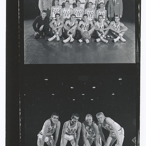 Basketball team and small group photo