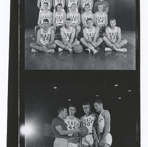 Basketball team and small group photo