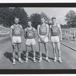 Two mile relay track team