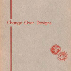 Change-Over Designs (Technical Bulletin 147), Sept. 1962