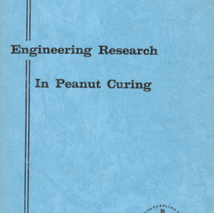 Engineering Research in Peanut Curing (Technical Bulletin 155), Aug. 1963