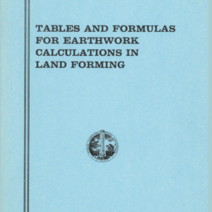 Tables and Formulas for Earthwork Calculations in Land Forming (Technical Bulletin 203), Nov. 1970
