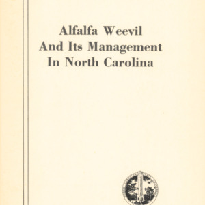 Alfalfa Weevil and Its Management in North Carolina (Technical Bulletin 234), Aug. 1975