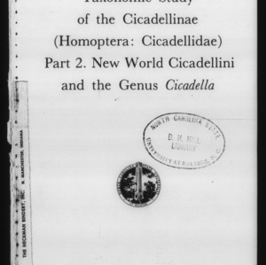 Taxonomic Study of the Cicadellinae (Homoptera : Ceicadellidae) Part 2. New World Cicadellini and the Genus Cicadella (Technical Bulletin 239)