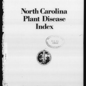 North Carolina Plant Disease Index, Jan. 1977 (Technical Bulletin 240)