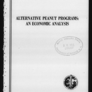 Alternative Peanut Programs : An Economic Analysis (Technical Bulletin 242)