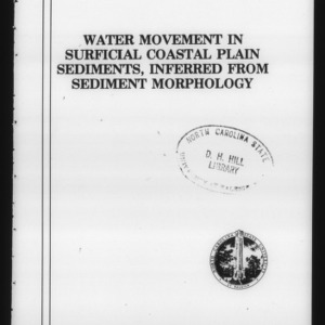 Water Movement in Surficial Coastal Plain Sediments, Inferred From Sediment Morphology (Technical Bulletin 243)