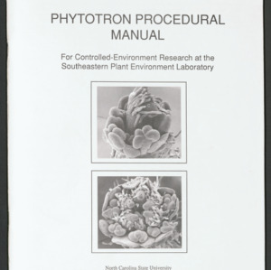 Phytotron Procedural Manual For Controlled Environment Research, 1991 March (Technical Bulletin 244 Revised)