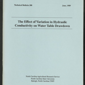 The Effect of Variation in Hydraulic Conductivity on Water Table Drawdown (Technical Bulletin 288), June 1989