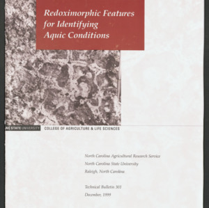 Redoximorphic Features for Identifying Aquic Conditions, 1999 December (Technical Bulletin 301 Revised)