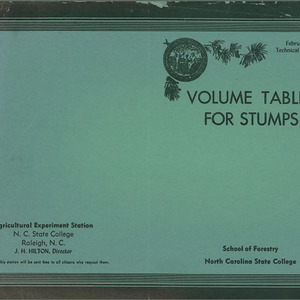 Volume Tables for Stumps (Technical Report 8), 1953 Feb.