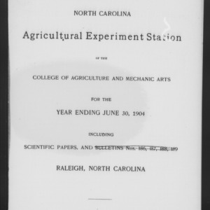 Twenty-Seventh Agricultural Experiment Station Annual Report Annual Report