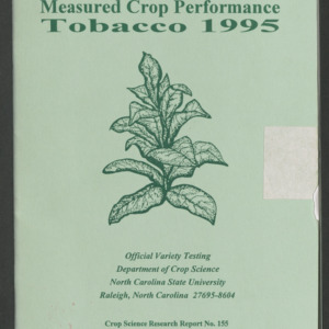 Measured Crop Performance: Tobacco 1995 (Crop Science Research Report No. 155)