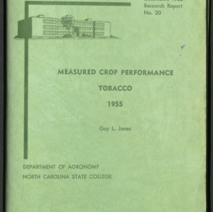 Measured Crop Performance: Tobacco 1955 (Research Report No. 20)