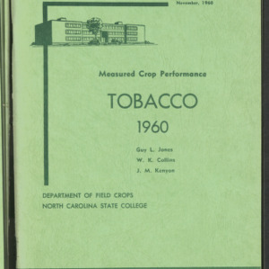 Measured Crop Performance: Tobacco 1960 (Research Report No. 23)