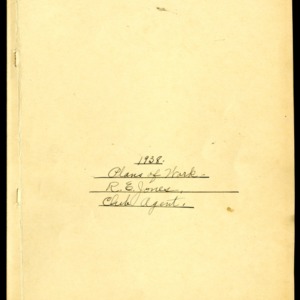 Plan of Work For 1938, African American 4-H