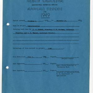 North Carolina Agricultural Extension Service Annual Report for 1949