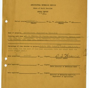North Carolina Agricultural Extension Service Narrative Report for 1942