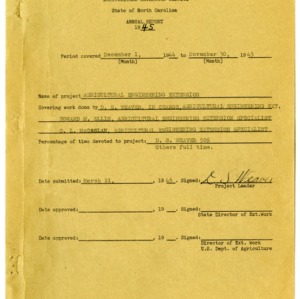 North Carolina Agricultural Extension Service Narrative Report for 1945