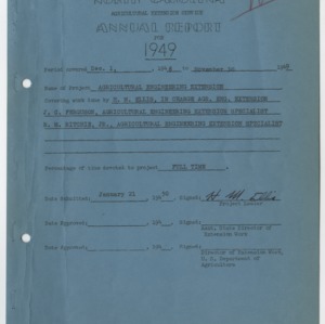 North Carolina Agricultural Extension Service Narrative Report for 1949