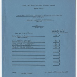 North Carolina Agricultural Extension Service Annual Report for 1962