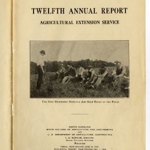 Twelfth Annual Report of the North Carolina Agricultural Extension Service of the N.C. State College of Agriculture and Engineering and U.S. Department of Agriculture, Cooperating of the Year Ending June 30, 1926