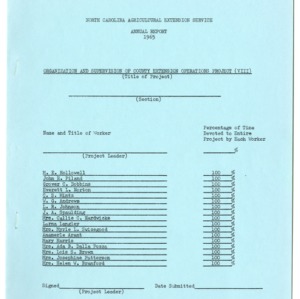 North Carolina Agricultural Extension Service Annual Report 1965