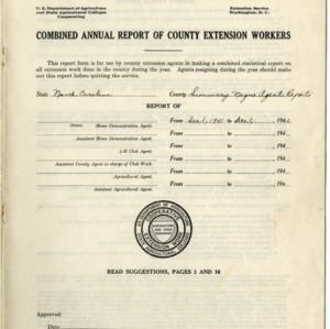 Combined Annual Report of County Extension Workers 1942