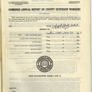 Combined Annual Report of County Extension Workers 1947