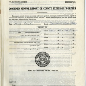 Combined Annual Report of County Extension Workers 1950 - Combined State Total