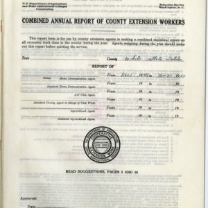 Combined Annual Report of County Extension Workers 1950 - White State Total