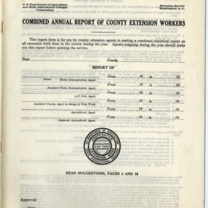 Combined Annual Report of County Extension Workers 1950