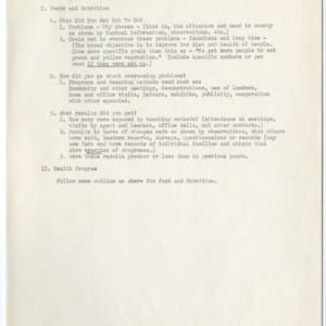 Suggestions for Writing Annual Narrative Report for 1951