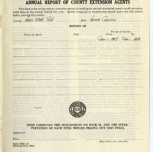 Annual Report of County Extension Agents, African American State Total, North Carolina, 1958
