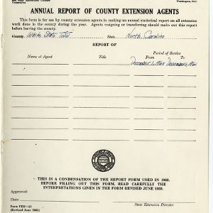 Combined Annual Report of County Extension Workers 1961 - White State Total