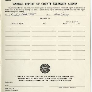 Combined Annual Report of County Extension Workers 1961 - Combined State Total