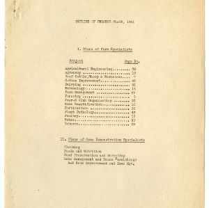 Outline of Project Plans, 1941