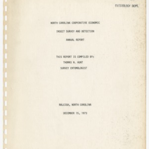 North Carolina Cooperative Economic Insect Survey and Detection Annual Report North Carolina Cooperative Economic Insect Survey and Detection Annual Report