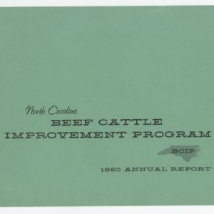 Beef Cattle Improvement Program Annual Report 1960