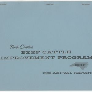 Beef Cattle Improvement Program Annual Report 1966