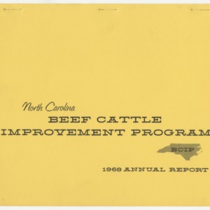 Beef Cattle Improvement Program Annual Report 1968