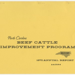 Beef Cattle Improvement Program Annual Report 1970