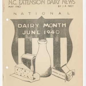 N.C. Dairy Extension News - May 1940
