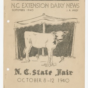 N.C. Dairy Extension News - September 1940