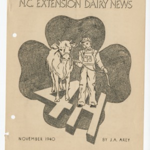 N.C. Dairy Extension News - November 1940