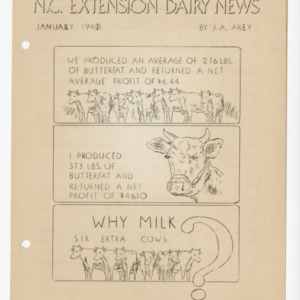 N.C. Dairy Extension News - January 1941