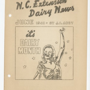 N.C. Dairy Extension News - June 1941