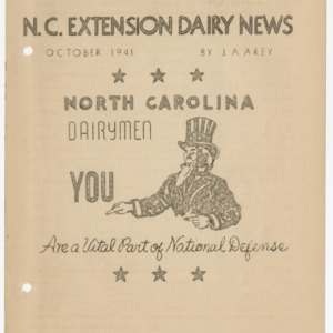 N.C. Dairy Extension News - October 1941