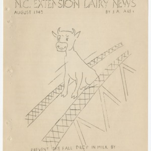 N.C. Extension Dairy News - August 1945