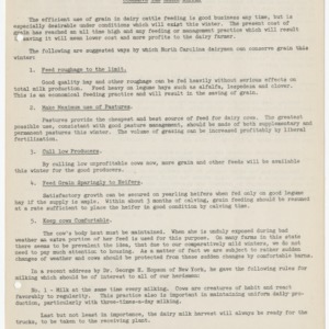 N.C. Extension Dairy News - November 1947